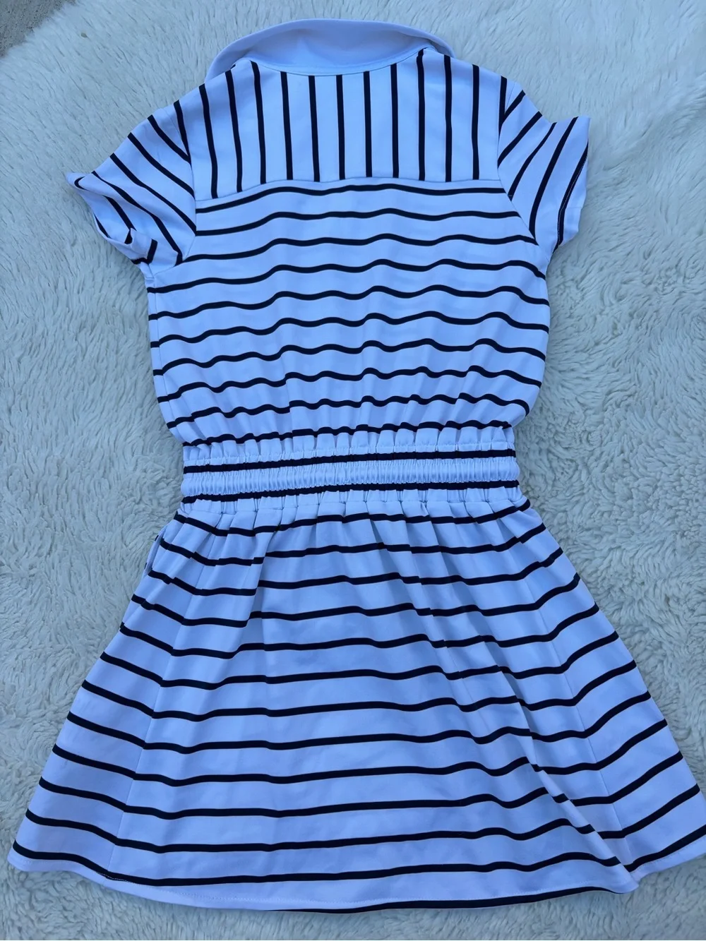 RLX Ralph Lauren Girls 5 Pebble Beach Golf Links 1919 Striped Stretch Polo Dress